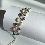 Starrybead | Midnight Pearlvine Glass Beaded Bracelet