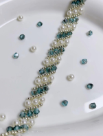 Starrybead | Azure Ripple Glass Beaded Bracelet for Women