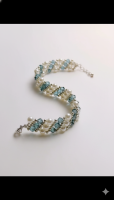 Starrybead | Azure Ripple Glass Beaded Bracelet for Women