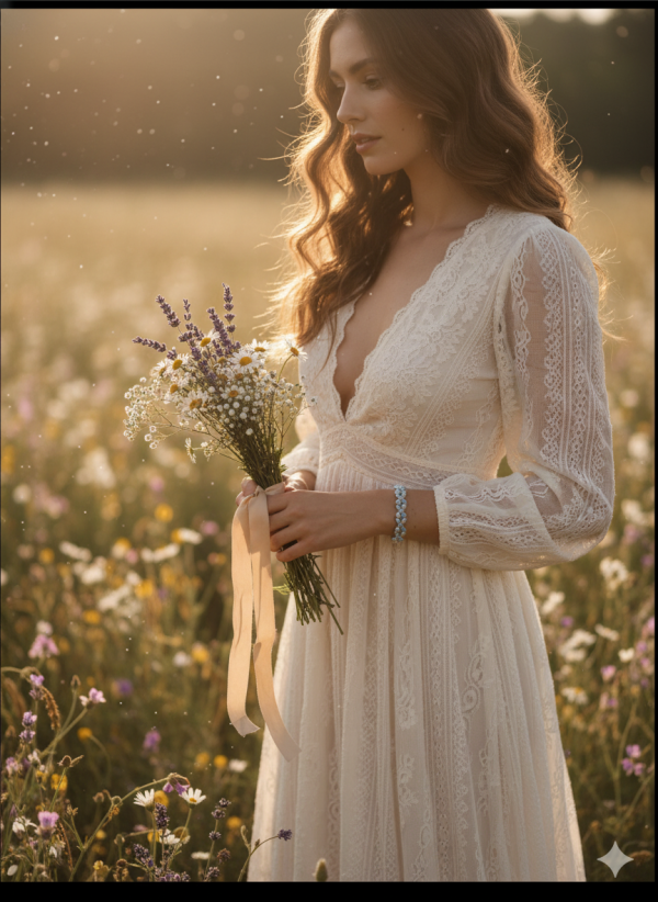 Starrybead | Baby Blue Dream Stretch Beaded Bracelet