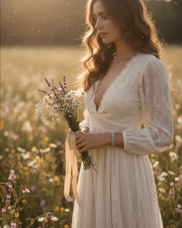 Starrybead | Baby Blue Dream Stretch Beaded Bracelet