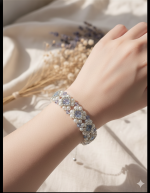 Starrybead | Blue Celeste Crystal Bead Bracelet for Women