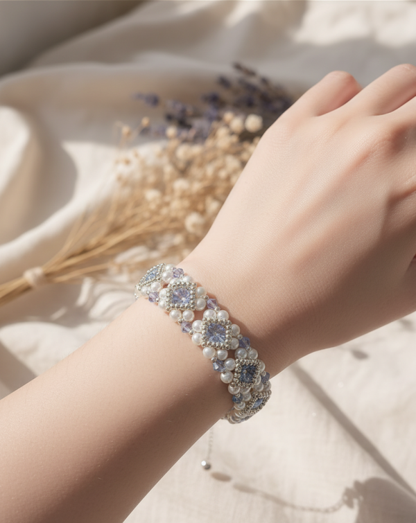 Starrybead | Blue Celeste Crystal Bead Bracelet for Women