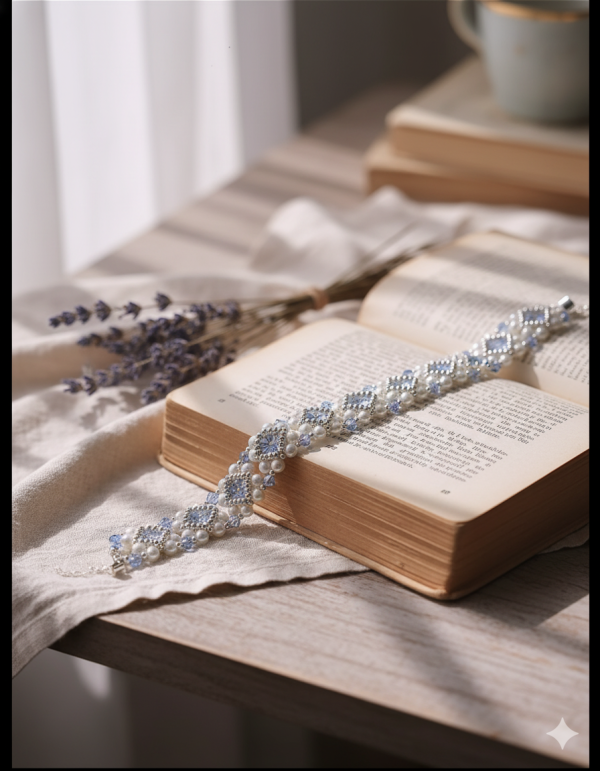 Starrybead | Blue Celeste Crystal Bead Bracelet for Women