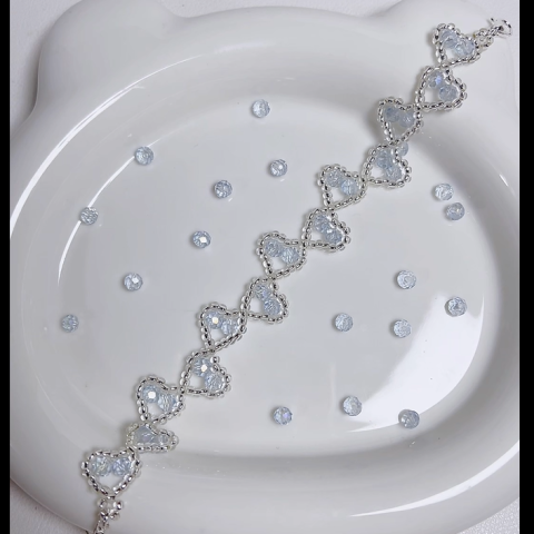 Starrybead | Celestine Sparkle Silver Bead Bracelet