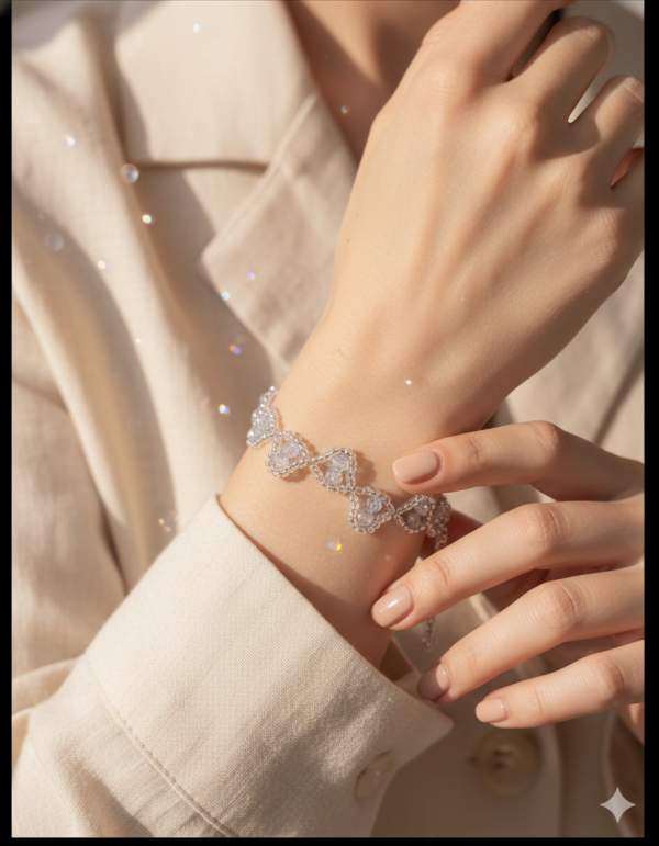 Starrybead | Celestine Sparkle Silver Bead Bracelet