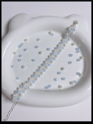 Starrybead | Cinderella's Whisper glass beaded bracelet