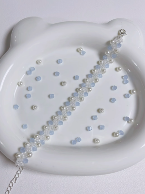 Starrybead | Cinderella's Whisper glass beaded bracelet