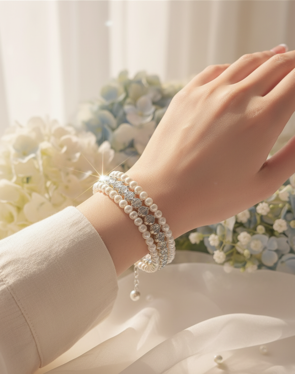 Starrybead | The Frost Queen's Pearls bead bracelet