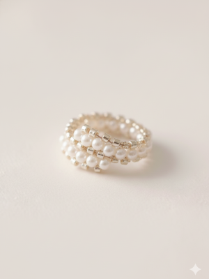 Starrybead | The Cloud of Pearls Beaded Ring