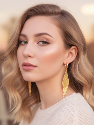 golden-diamond -weave-bead-earrings-02