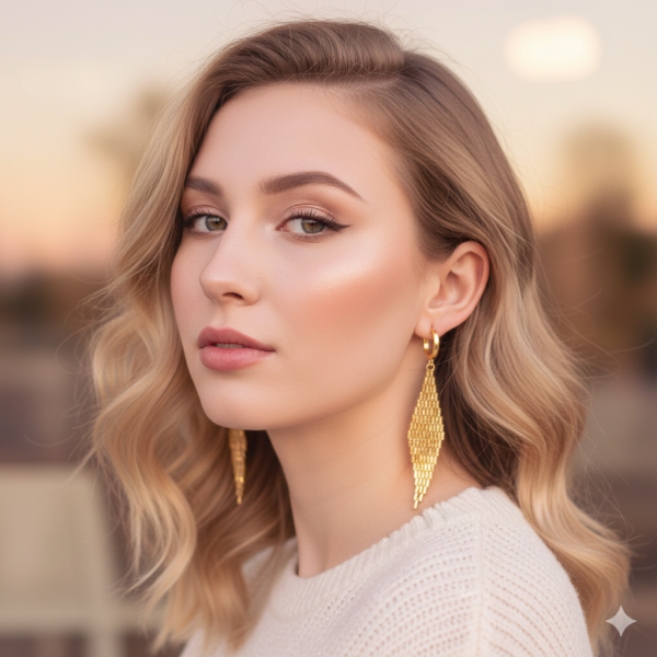 Starrybead | The Golden Diamond Weave Bead Earring