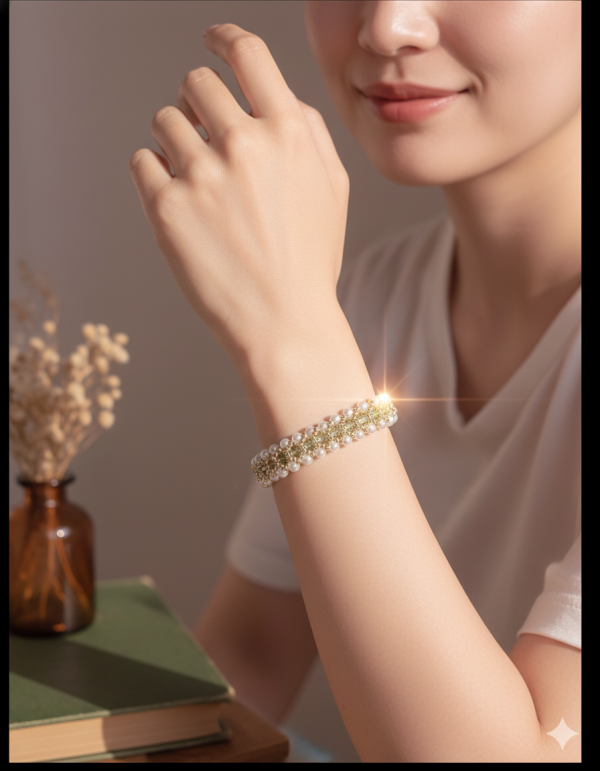 Starrybead | Lily of the Valley Path gold bead bracelet