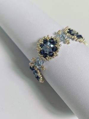 Starrybead | Midnight Dahlia Floral Bead Bracelet