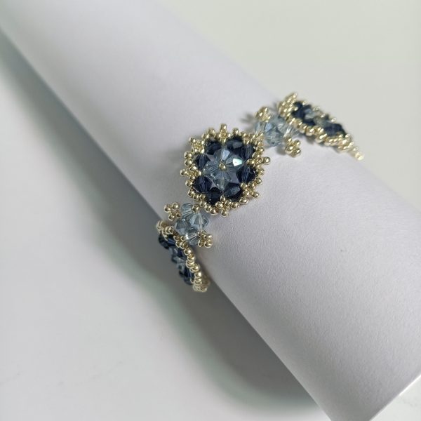 Starrybead | Midnight Dahlia Floral Bead Bracelet