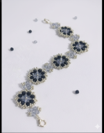 Starrybead | Midnight Dahlia black bead bracelet