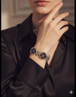 Starrybead | Midnight Dahlia black bead bracelet