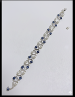 Starrybead | Midnight Pearlvine glass beaded bracelet