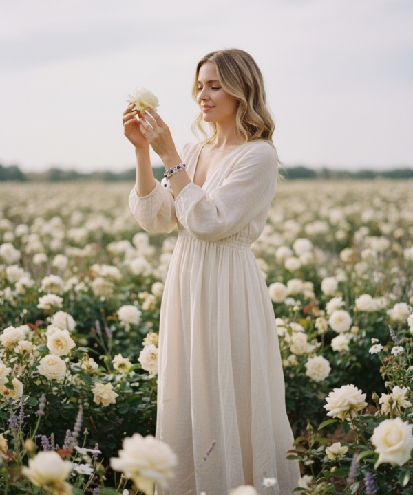 Starrybead | Midnight Pearlvine Glass Beaded Bracelet