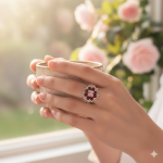 Starrybead | Scarlet Flower Bead Ring