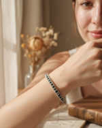 Starrybead | Seine at Midnight silver bead bracelet