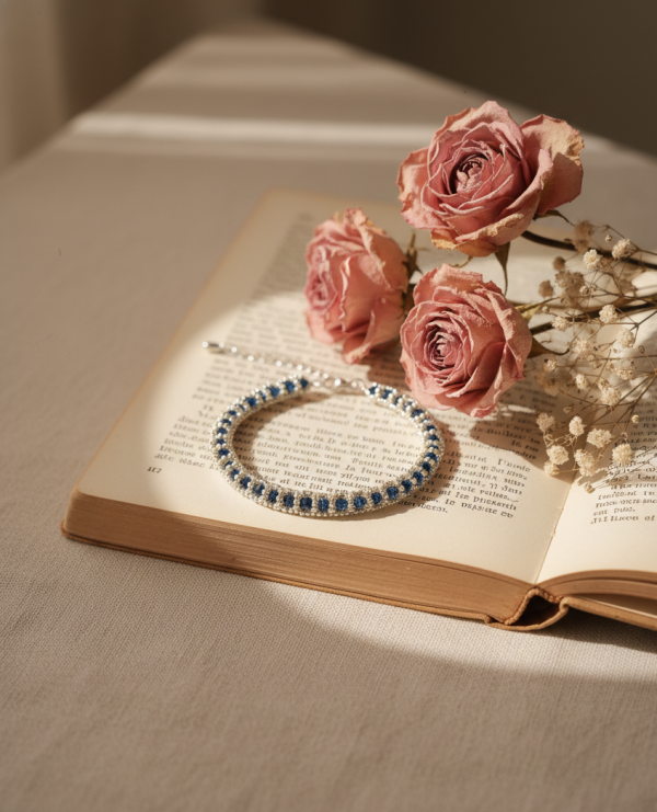 Starrybead | Seine at Midnight silver bead bracelet