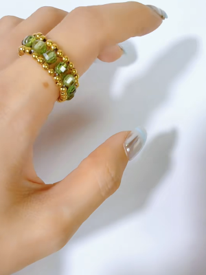 Starrybead | The Gilded Grove Ring gold beaded ring