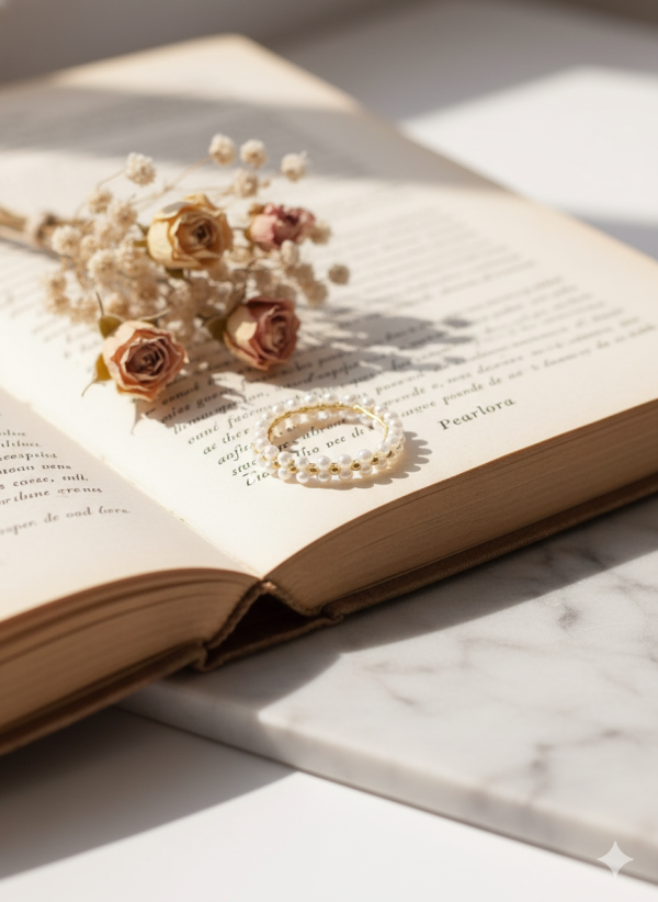 Starrybead | The Gilded Daisy Chain pearl beaded ring
