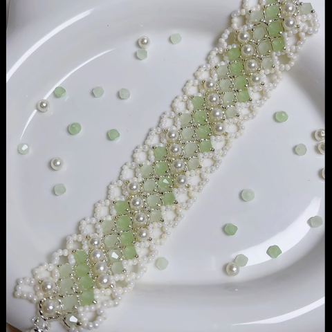 Starrybead | Versailles Trellis jade bead bracelet