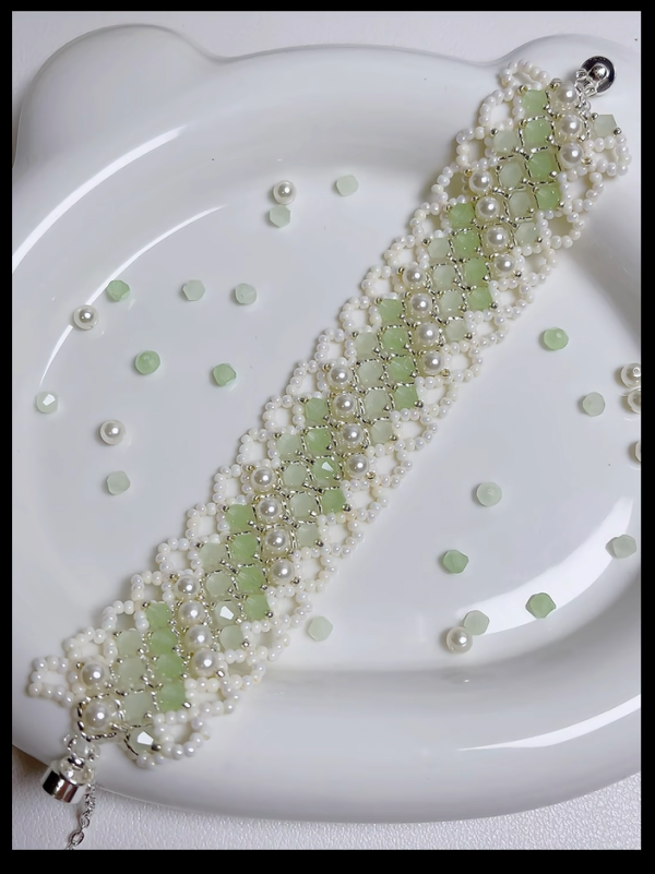Starrybead | Versailles Trellis jade bead bracelet