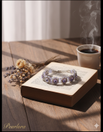 Starrybead | Whispers of Wisteria glass beaded bracelet