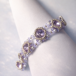 Starrybead | Whispers of Wisteria Purple Diamond Glass Beaded Bracelet