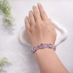 Starrybead | Whispers of Wisteria Purple Diamond Glass Beaded Bracelet