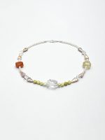 Starrybead Five Gemstones Healing Necklace - Pearl, Citrine, Clear Quartz, Persian Red Agate, Avocado Jasper