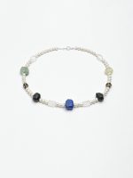 Starrybead Seven Stones Harmony Crystal Necklace - Pearl, Citrine, Clear Quartz, Smoky Quartz, Black Rutilated Quartz, Lapis Lazuli, Prehnite