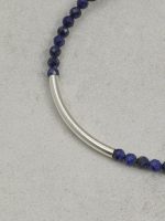 StarryBead Lapis Lazuli, Aquamarine & Freshwater Pearl Triple-Strand Bracelet
