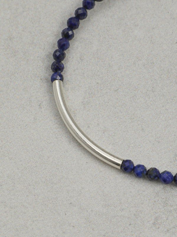 StarryBead Lapis Lazuli, Aquamarine & Freshwater Pearl Triple-Strand Bracelet