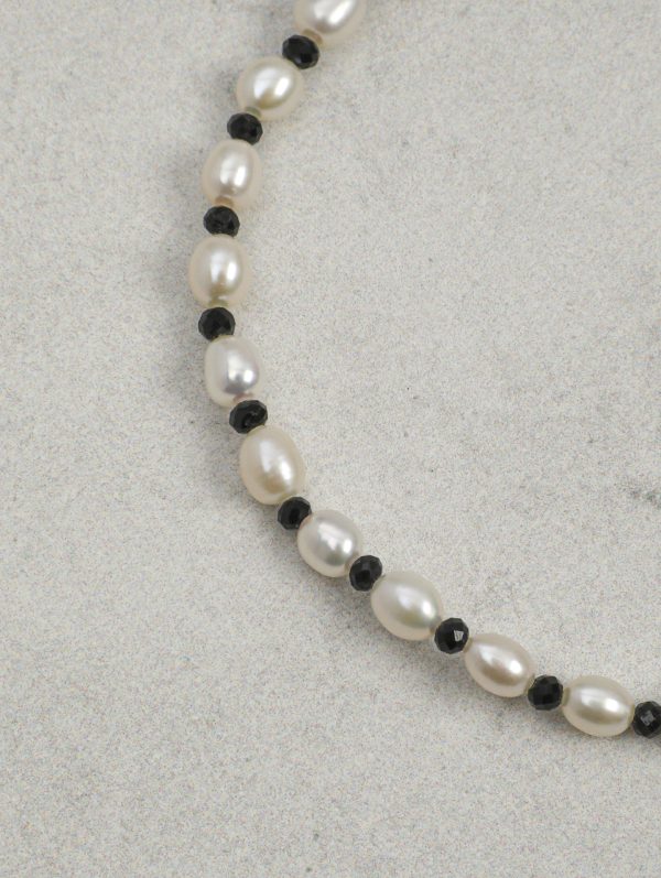 StarryBead Natural Lapis Lazuli, Black Tourmaline & Freshwater Pearl Dual-Strand Bracelet