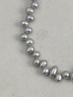 StarryBead Natural Grey Pearl & Sugar Cube Quartz Double-Strand Bracelet: Moonlit Clarity