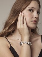 StarryBead Natural Persian Agate & Large Baroque Pearl Healing Bracelet