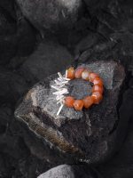 Starrybead Red Persian Agate & Irregular Freshwater Pearl Bracelet - Confidence, Poweful,Stable