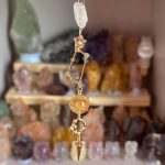 Starrybead Zodiac Crystal Pendulum Necklace - 12 Zodiac Sign Dowsing Pendulum with Healing Crystals for Intuition, Clarity, Confidence & Grounding
