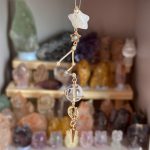 Starrybead Zodiac Crystal Pendulum Necklace - 12 Zodiac Sign Dowsing Pendulum with Healing Crystals for Intuition, Clarity, Confidence & Grounding