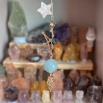 Starrybead Zodiac Crystal Pendulum Necklace - 12 Zodiac Sign Dowsing Pendulum with Healing Crystals for Intuition, Clarity, Confidence & Grounding