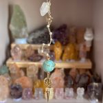 Starrybead Zodiac Crystal Pendulum Necklace - 12 Zodiac Sign Dowsing Pendulum with Healing Crystals for Intuition, Clarity, Confidence & Grounding