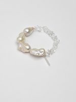 Starrybead Clear Quartz & Baroque Pearl Healing Bracelet - Amplify, Purify, Manifest