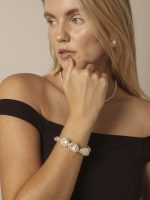 Starrybead Clear Quartz & Baroque Pearl Healing Bracelet - Amplify, Purify, Manifest