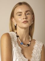 Starrybead Seven Stones Harmony Crystal Necklace - Pearl, Citrine, Clear Quartz, Smoky Quartz, Black Rutilated Quartz, Lapis Lazuli, Prehnite