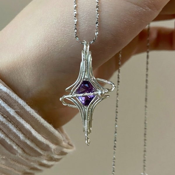 amethyst-healing-necklace-925-sterling-silver-wire‑wrapped-star-pendant-healing-jewelry-04
