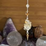 Starrybead Citrine Crystal Pendulum - Natural Yellow Quartz for Abundance, Clarity & Personal Energy Alignment